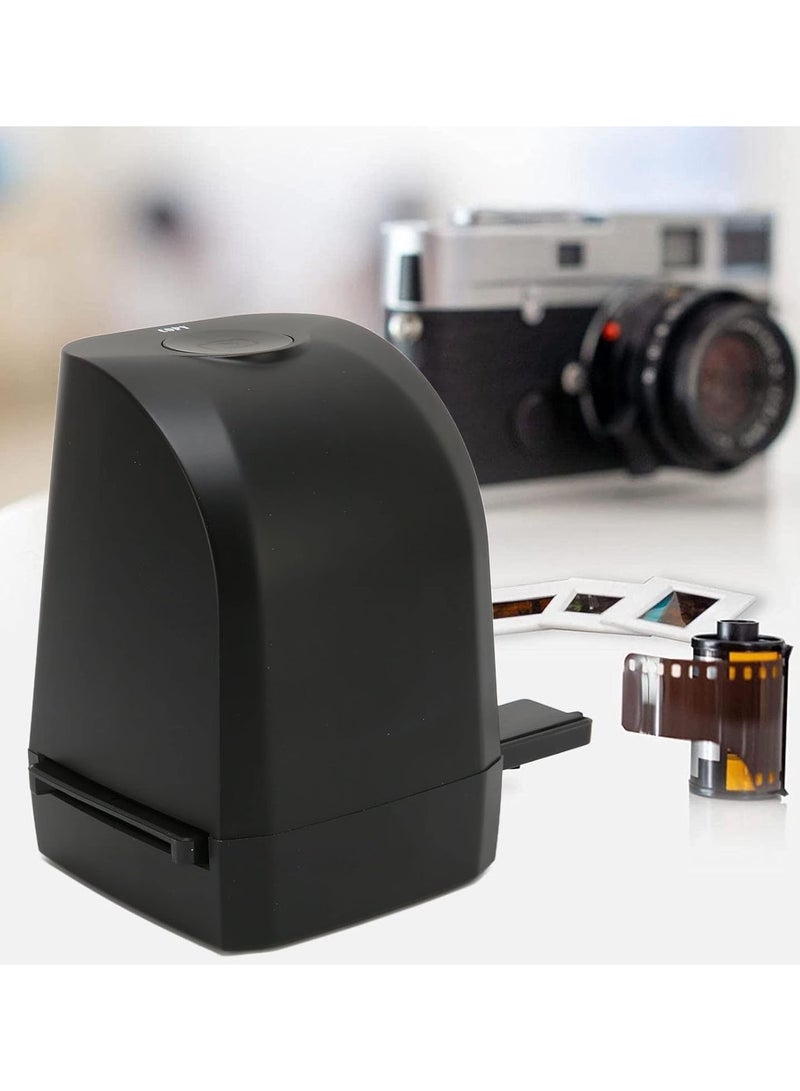Film Slide Scanner, 135mm 35mm Film Negatives Slides Scanner with 8MP CMOS Sensor Quick One Button Scan Function Support Image Preview, Playback and Editing Function for Home Office