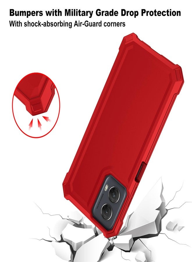 Ailiber جراب هاتف Ailiber لهاتف Motorola Moto G 2024، وMoto G Play 5G 2024 (لا يدعم 4G)، مع واقي شاشة، وحماية مزدوجة الطبقات، وزوايا مقاومة للصدمات، وغطاء حماية متين من مادة TPU - أحمر - Image 4