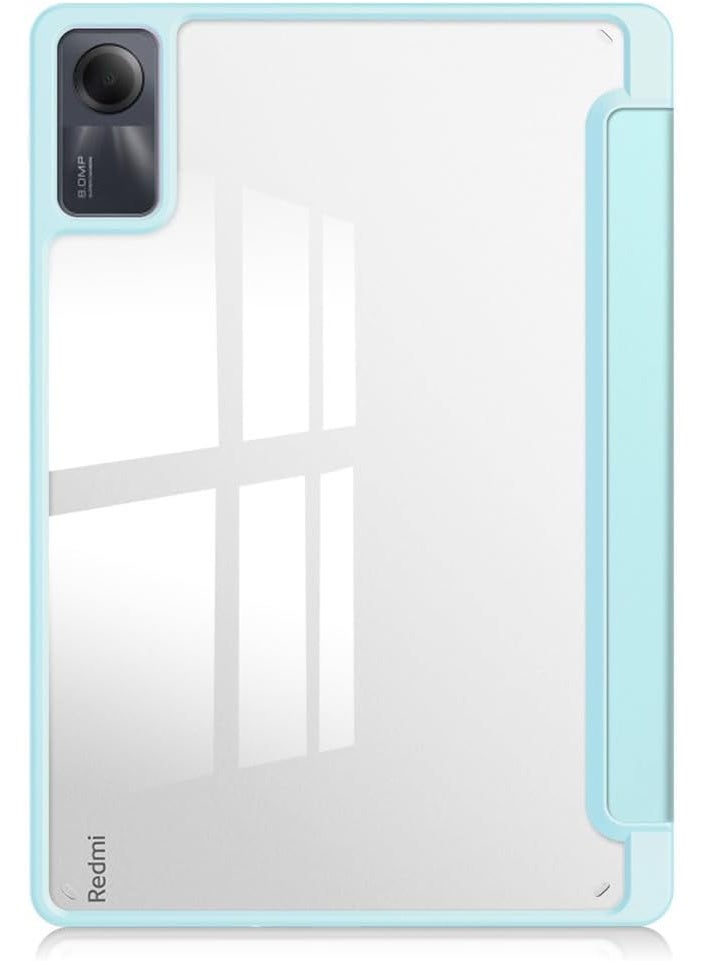 Redmi Pad SE 11 Inch Case, 2023 Release, Clear Back, Clear Back, Pen Holder, Redmi Pad se Cover, Tablet Case, Auto Sleep Function, Trifold Stand, Shockproof, Lightweight (Redmi Pad SE, Light Blue) - Image 2