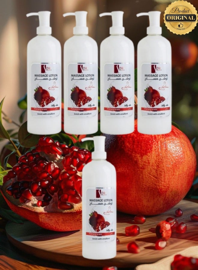 Spa System 5 Pieces Massage Lotion Pomegranate Enrich With Emollient - Image 1