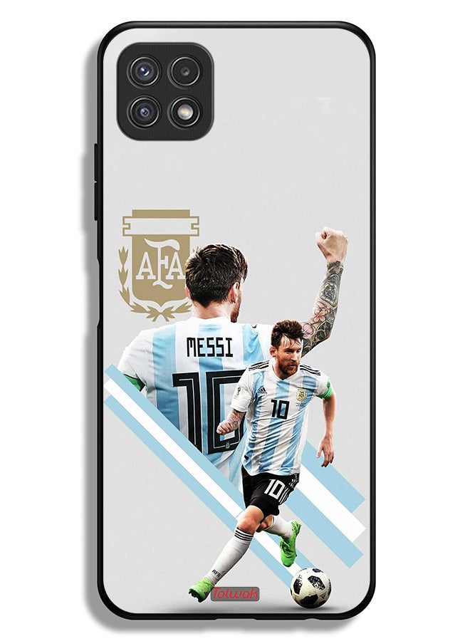 Tolwak Samsung Galaxy A22 5G Protective Case Cover Leo Messi Art - Image 1