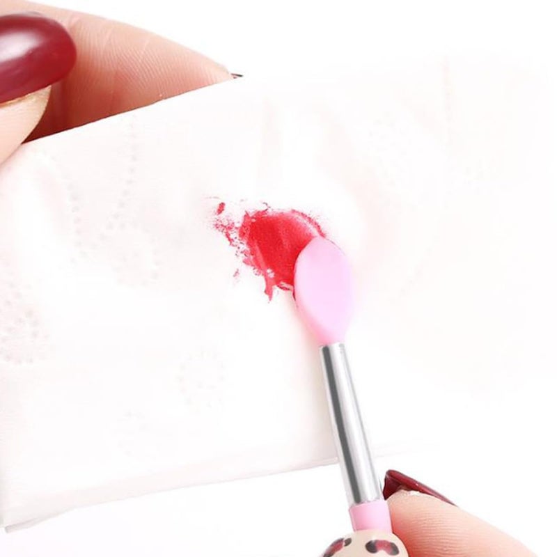 20Pcs Silicone Lip Brush Set Mini Portable Soft Head Lipstick Applicators for Makeup Lip Mask Application, White and Pink for Travel and Daily Use - Image 5