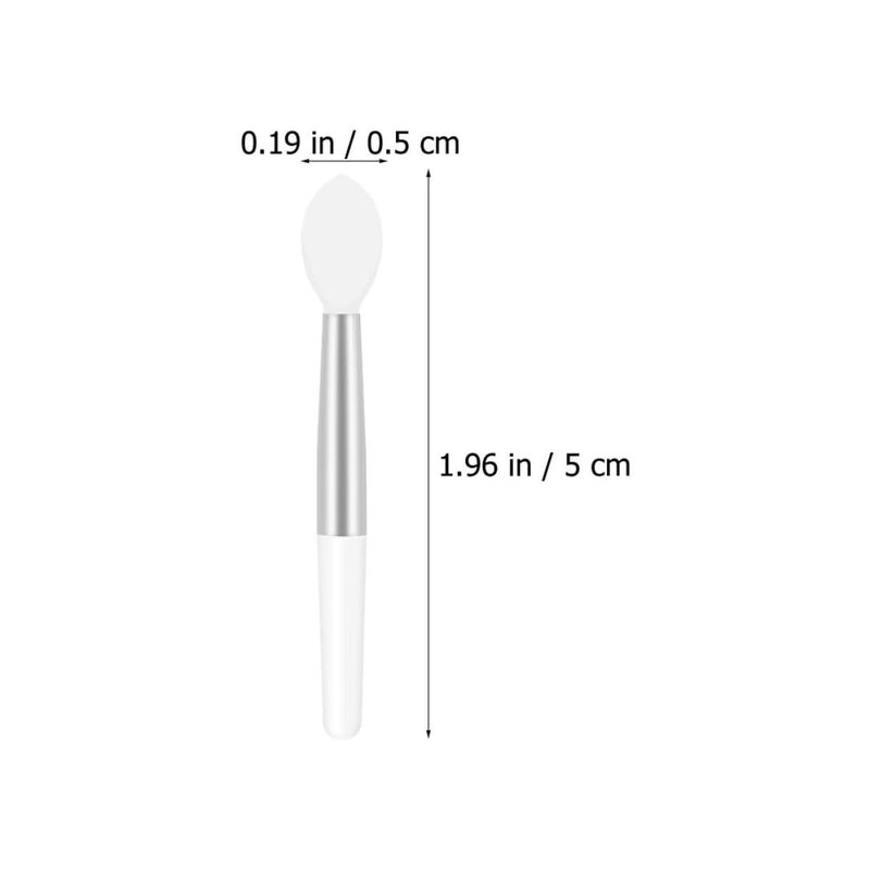 20Pcs Silicone Lip Brush Set Mini Portable Soft Head Lipstick Applicators for Makeup Lip Mask Application, White and Pink for Travel and Daily Use - Image 2