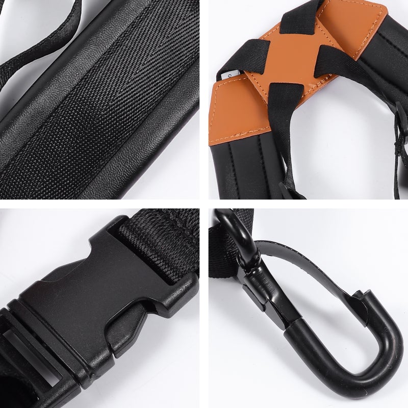 Saxophone Double Shoulder Strap Universal Saxophone Strap (Black) - Image 1