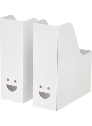 Kolix Magazine File Set Cardboard Folder Smiley Face White 15 Pieces