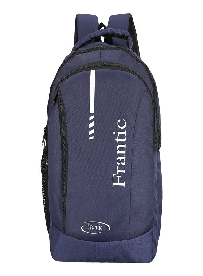 فرانتك حقيبة ظهر فرانتيك المقاومة للماء من البوليستر، بثلاثة أقسام وسعة 26 لترًا، مناسبة للرجال والنساء، للسفر والعمل والدراسة الجامعية، مزودة بسحاب سلس وخفيف الوزن، لون أزرق (BP_009_Blue). - Image 1