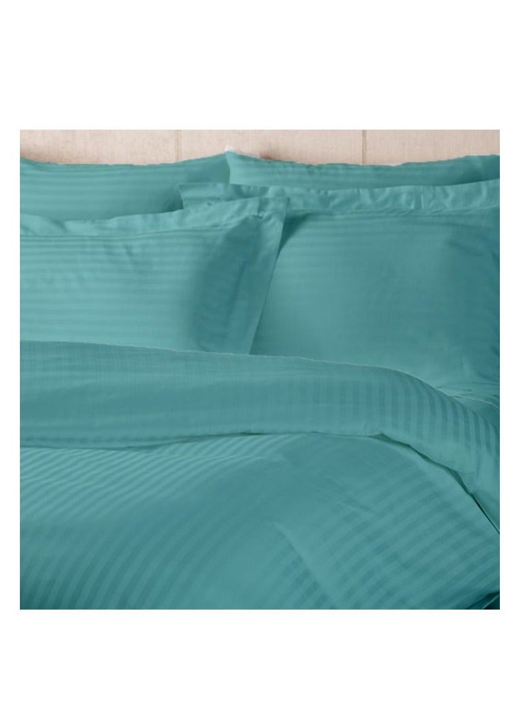 BYFT Tulip (Sea Green) King Size Duvet Cover with 1 cm Satin Stripe (245 x 265 + 30 Cm-Set of 1 Pc) 100% Cotton, Soft and Luxurious Hotel Quality Bed linen-300 TC  - Image 3