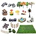Julang 23 Pcs Fairy Garden Miniatures Jumping Spider Enclosure Accessories Mini Bridge Fence Pond Street Lamps Mushroom Lawn Figurines Garden Decorations for Jumping Spider Habitat - Image 3