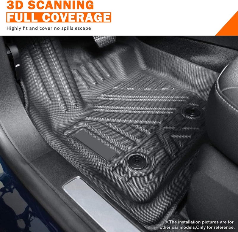 KUST All Weather Floor Mats for 2018-2024 BMW X3 G01 - Custom Fit 3PCS Black Non-Slip Liners - Image 2