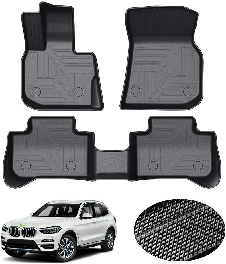 KUST All Weather Floor Mats for 2018-2024 BMW X3 G01 - Custom Fit 3PCS Black Non-Slip Liners - Image 1