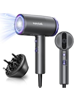 wavytalk Wavytalk Hair Dryer with Diffuser 1875W Ionic Blow Dryer for Fast Drying with Concentrator Lightweight Purple 