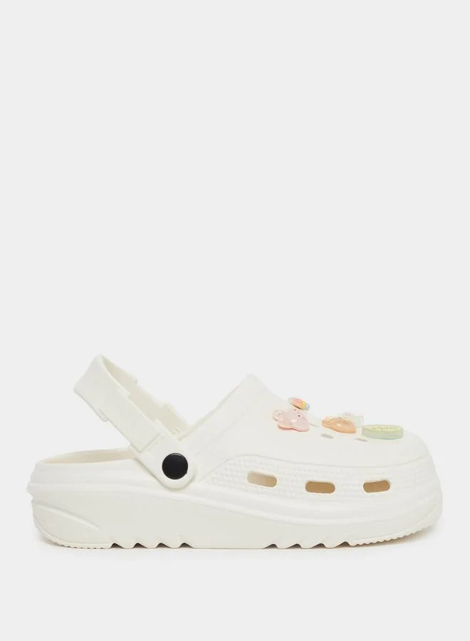 ستايلي Styli Jibbitz Charms Round Toe Clogs