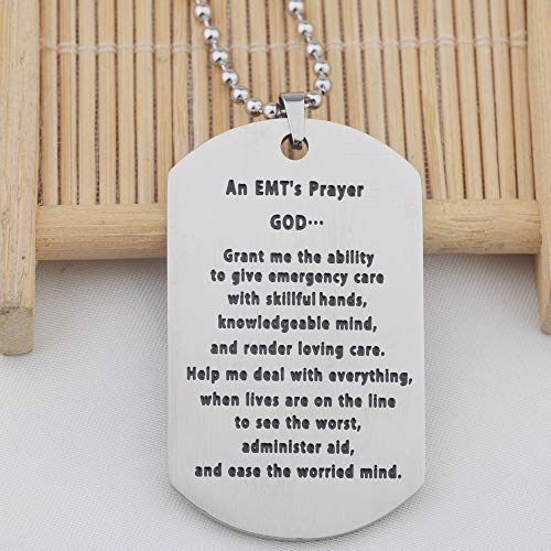 BNQL Emergency Medical Prayer Necklace Paramedic or Emergency Medical Dog Tag Jewelry Gift (Necklace) - Image 4