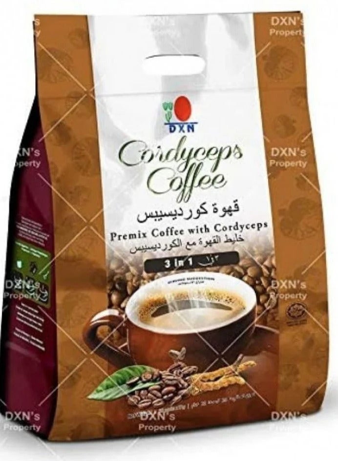 DXN 3 in 1 Cordyceps Coffee 20 Packs x 21g  - Image 1
