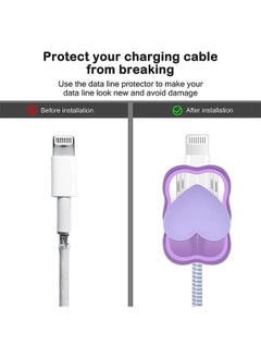 Depend Lovely  Cable Protector Prevents Breakage Cable Cord Saver Case Ultra Compact for iPhone 11 12 13 14 Pro Max Charger Protector Purple  - Image 4