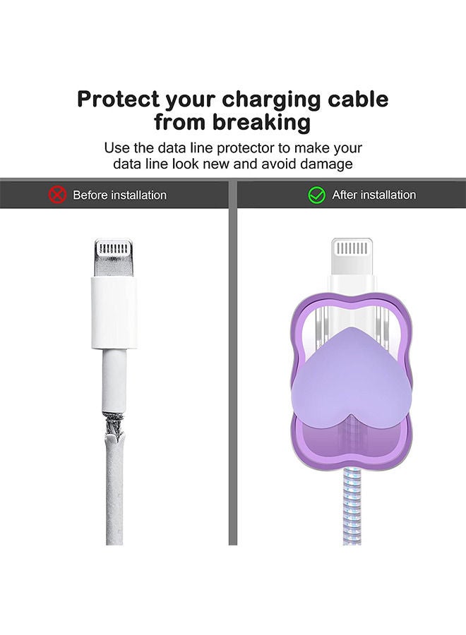 Depend Lovely  Cable Protector Prevents Breakage Cable Cord Saver Case Ultra Compact for iPhone 11 12 13 14 Pro Max Charger Protector Purple  - Image 4