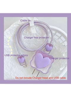 Depend Lovely  Cable Protector Prevents Breakage Cable Cord Saver Case Ultra Compact for iPhone 11 12 13 14 Pro Max Charger Protector Purple  - Image 2