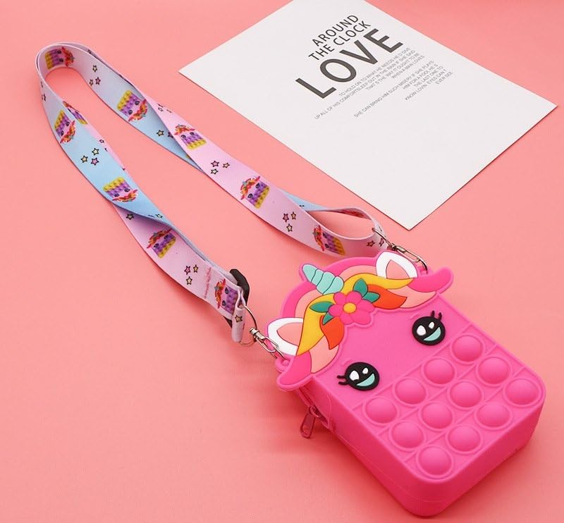 DD RETAILS Pop It Sling Bag || Bubble Fidget Push Pop Purse For Kids || Pop Fidget Shoulder Bag || Mini Pop It Coin Purse For Girls (Multicolor) (Pack Of 1) - Image 2