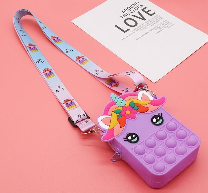 DD RETAILS Pop It Sling Bag || Bubble Fidget Push Pop Purse For Kids || Pop Fidget Shoulder Bag || Mini Pop It Coin Purse For Girls (Multicolor) (Pack Of 1) - Image 5