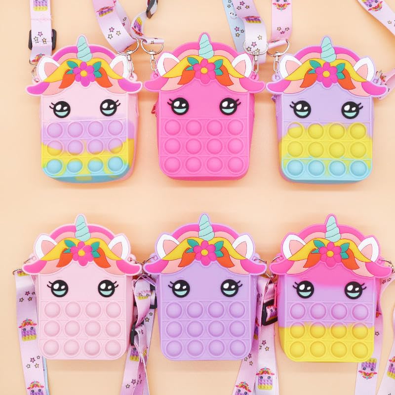 DD RETAILS Pop It Sling Bag || Bubble Fidget Push Pop Purse For Kids || Pop Fidget Shoulder Bag || Mini Pop It Coin Purse For Girls (Multicolor) (Pack Of 1) - Image 4