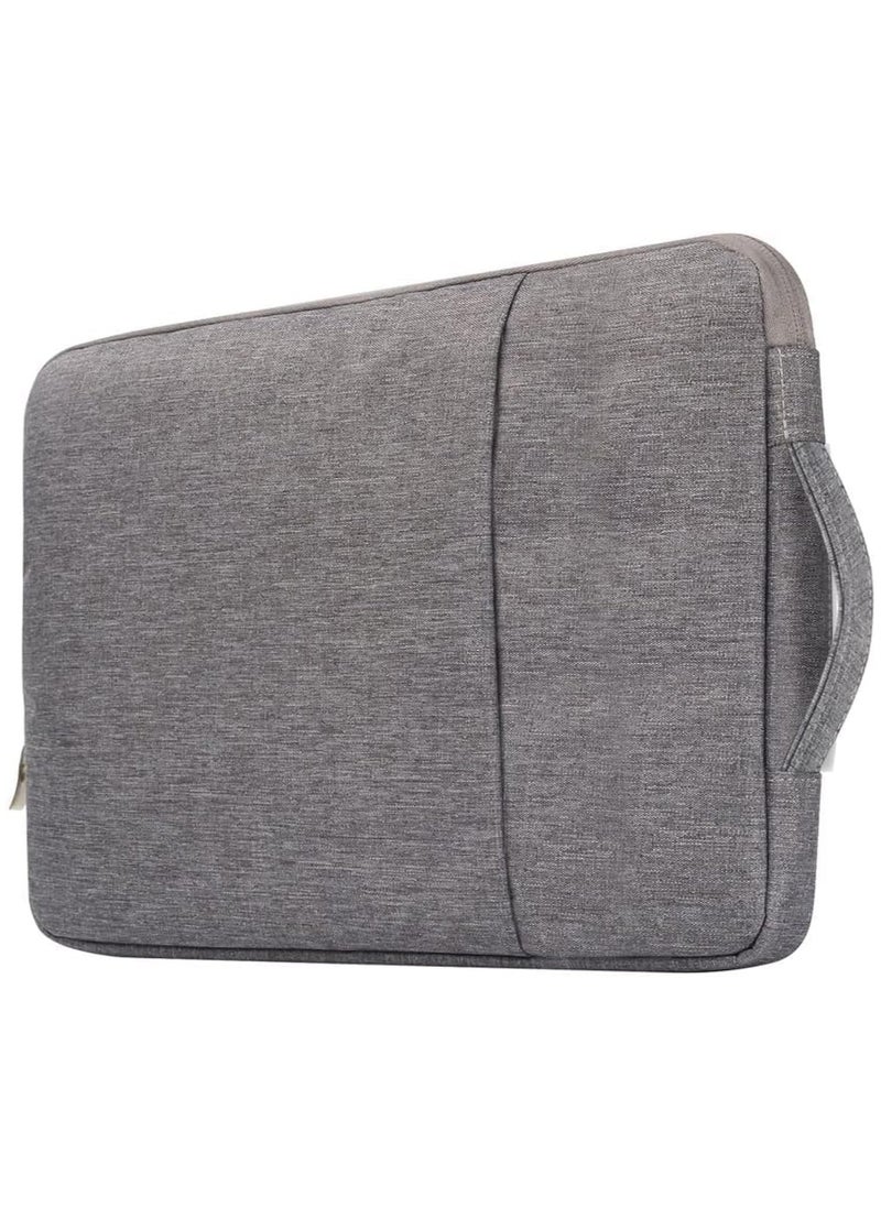 Generic - Laptop Sleeve Bag Compatible with MacBook Air 12.5 inch A2337 M1 A2179 A1932 2018-2022/Pro 12.5 M2 M1 A2338 A2251 A2289 A2159 A1989 A1706 A1708, Polyester Vertical Case with Pocket (Grey) - Image 1