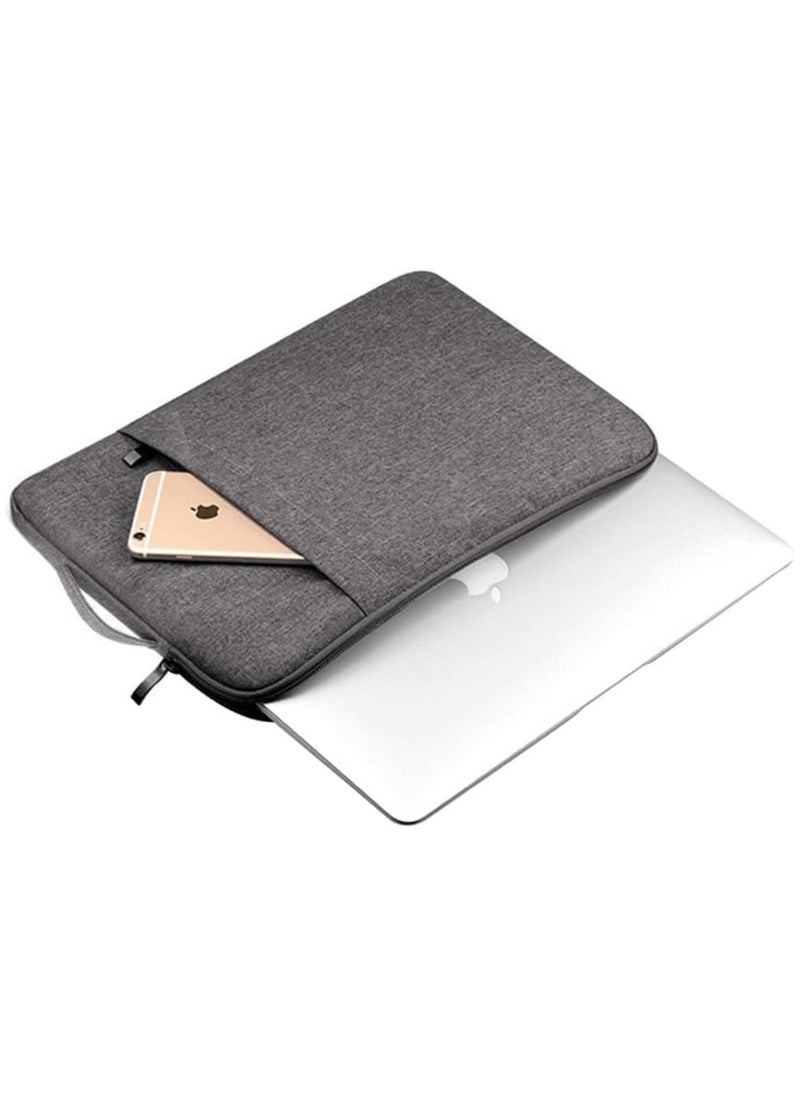 Generic - Laptop Sleeve Bag Compatible with MacBook Air 12.5 inch A2337 M1 A2179 A1932 2018-2022/Pro 12.5 M2 M1 A2338 A2251 A2289 A2159 A1989 A1706 A1708, Polyester Vertical Case with Pocket (Grey) - Image 1
