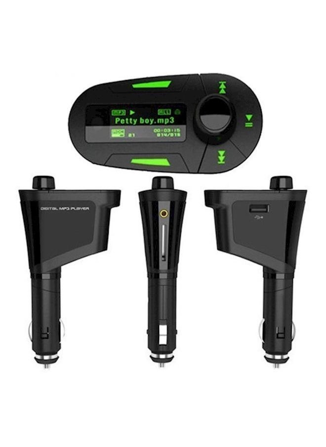 نيبمينينت - جهاز إرسال USB FM لاسلكي مع تحكم عن بعد MMC LCD أسود/أخضر - Image 1