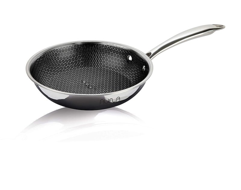 AUFLA Fry Pan Honeycomb NonStick Stainless Steel 22 cm Induction Base 22 cms - Image 1