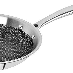 AUFLA Fry Pan Honeycomb NonStick Stainless Steel 22 cm Induction Base 22 cms - Image 2