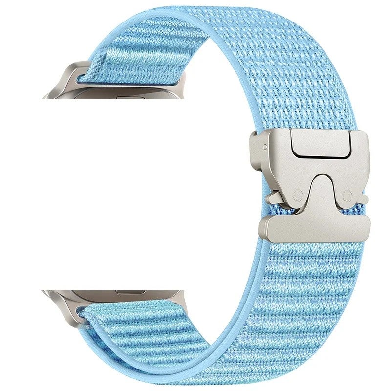 Bluejw Nylon Loop Watch Band for Apple Watch 11, Replaceable Sport Wristband with Parachute Steel Buckle, Soft Smart Watch Strap - Image 5