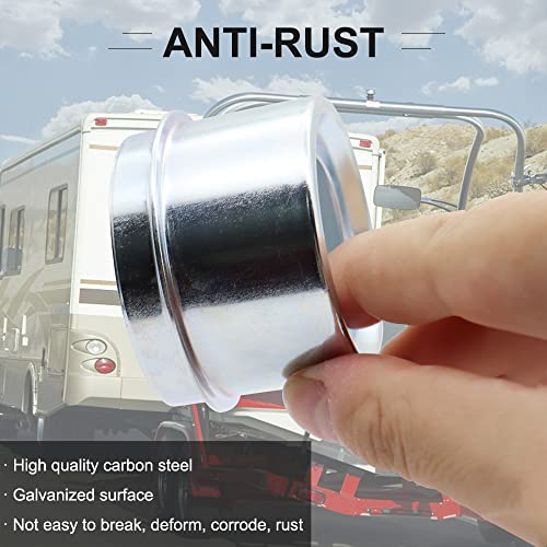 SUNCARACCL 2.75 inch Trailer Hub Bearing Dust Caps, 4PCS Trailer Axle Grease Cap with 4 Rubber Plugs Trailer Wheel Hub Bearing Grease Cover for 7000 to 8000 lb Dexter EZ Lube Trailer Boat Camper RV - Image 4