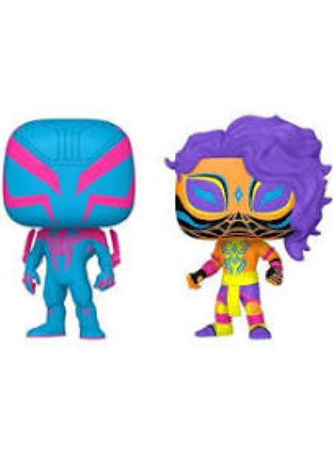 Funko Funko Pop! Super Heroes : Marvel -  Spider-man: Across The Spiderverse - Spider-Man 2099 and Spider-Man India 2pk (BLKLT)(Exc) - Image 1