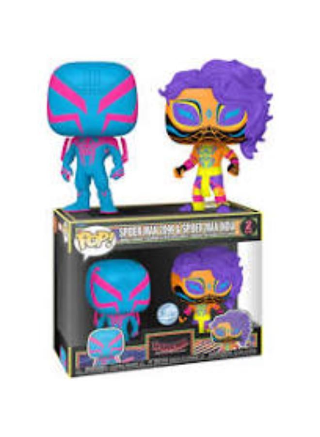 Funko Funko Pop! Super Heroes : Marvel -  Spider-man: Across The Spiderverse - Spider-Man 2099 and Spider-Man India 2pk (BLKLT)(Exc) - Image 2