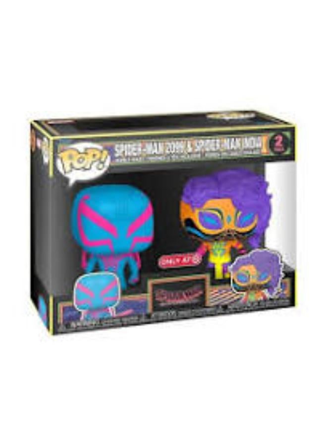 Funko Funko Pop! Super Heroes : Marvel -  Spider-man: Across The Spiderverse - Spider-Man 2099 and Spider-Man India 2pk (BLKLT)(Exc) - Image 3