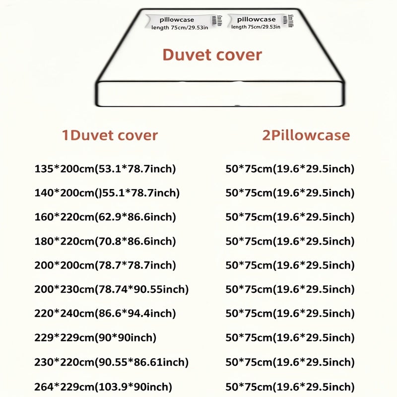 Duvet Cover Three-Piece Set Polyester Printed Duvet Cover 1 Duvet Cover + Two Pillowcases No Filling Comfortable And Soft Queen Size Single Bed Category: Duvet Cover Set - Image 4