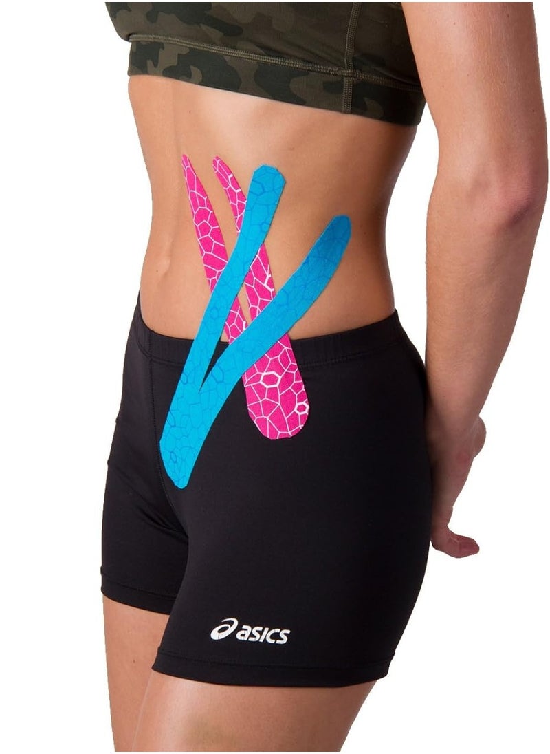 TheraBand - Kinesiology Tape Waterproof Physio Tape for Pain Relief Muscle and Joint Support, Standard Roll with Xact Stretch Application Indicators (Red) - Image 1