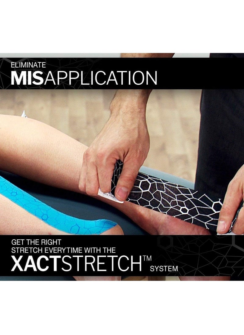 TheraBand - Kinesiology Tape Waterproof Physio Tape for Pain Relief Muscle and Joint Support, Standard Roll with Xact Stretch Application Indicators (Red) - Image 1