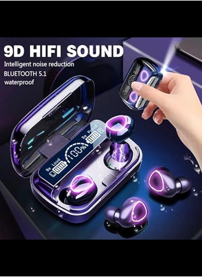 NEWEST - M10 Wireless Earbuds Bluetooth 5.3 TWS Earphones Full Touch Control Headphones Built-in Microphone Immersive Sound Quality Ensure Fast Stable & Auto Connection Smart LED Headset - Image 1