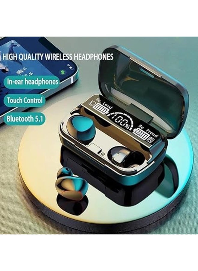 NEWEST - M10 Wireless Earbuds Bluetooth 5.3 TWS Earphones Full Touch Control Headphones Built-in Microphone Immersive Sound Quality Ensure Fast Stable & Auto Connection Smart LED Headset - Image 1