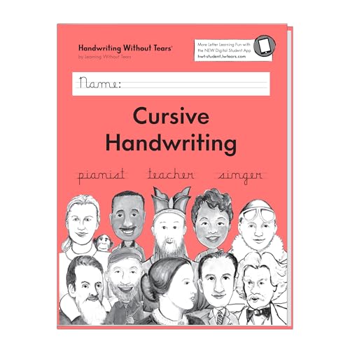 Learning Without Tears Cursive Handwriting Student Workbook, Age 8+, 3rd Grade+, Handwriting Practice, Writing Book, School & Home, Lanugage Arts, Tutoring, Sensory - Image 1