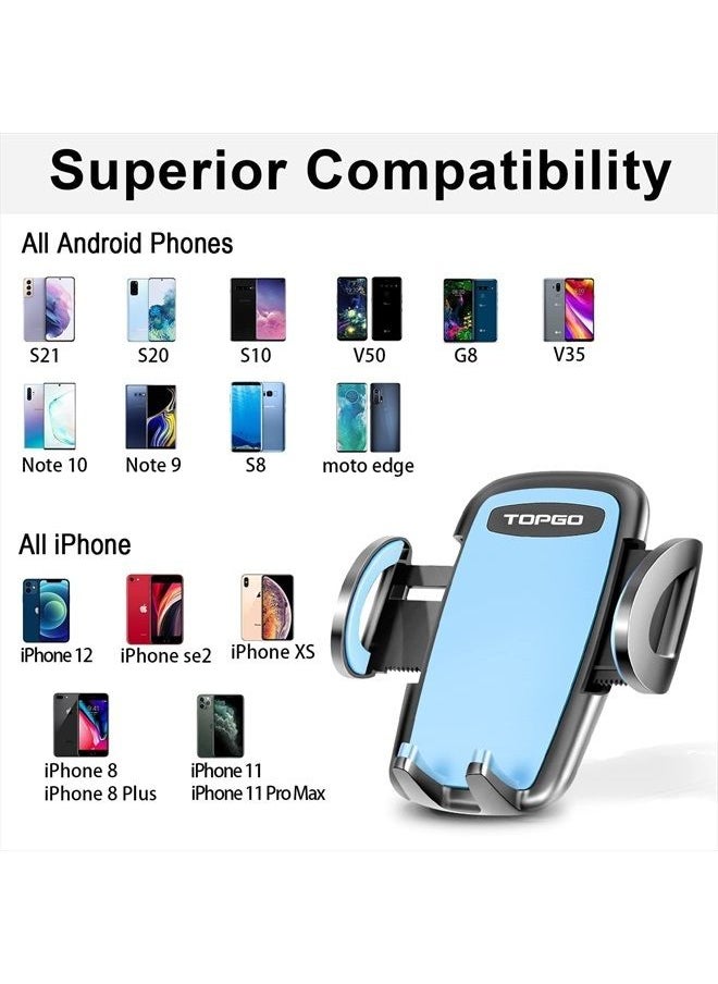 TOPGO - Car Cup Holder Phone Mount Adjustable Pole Car Cup Holder Smart Phone Cradle Car Mount for iPhone 11 Pro/XR/XS Max/X/8/7 Plus/6s/Samsung S10/Note 9/S8 Plus/S7 Edge (B). LUE, 11 inches - Image 1