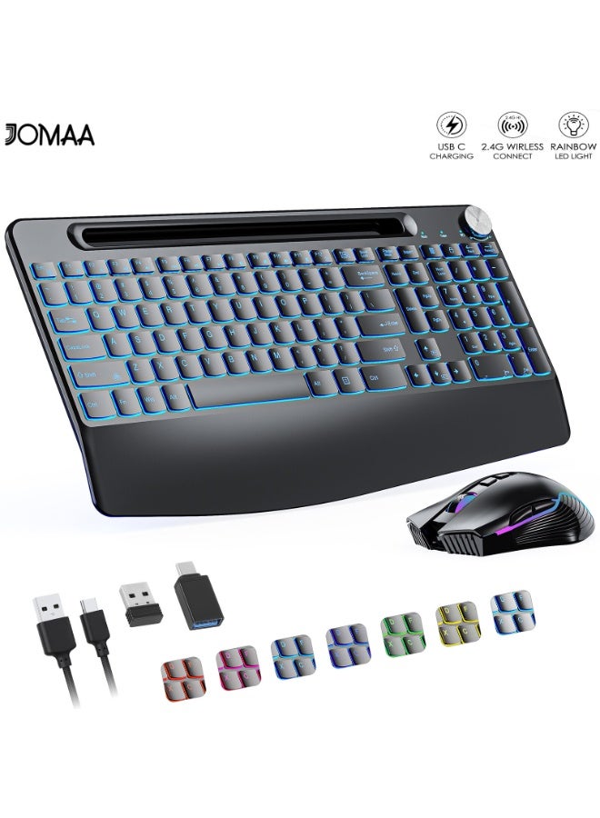Nariele New Mechanical Office Gaming Esports Mouse and Keyboard Set - Image 1