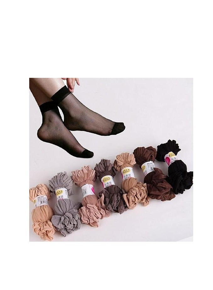 5 Pack Women's Nylon Ankle Socks for All Occasions Soft Touch and Attractive Look - Image 3