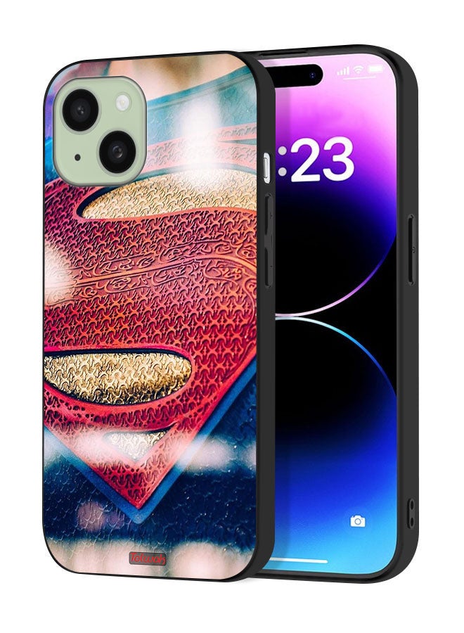 Tolwak Apple iPhone 15 Protective Case Cover Superman Logo - Image 1