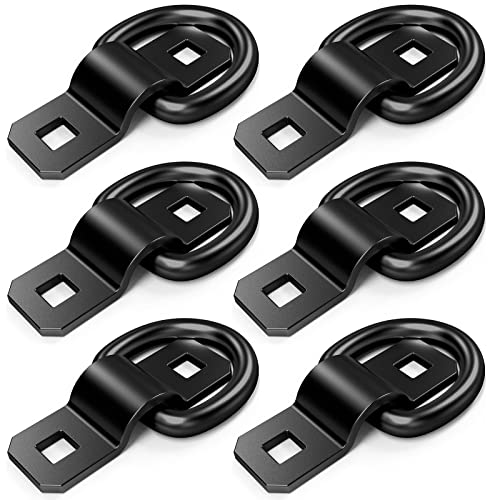 ForoGore 6 PCS 3/8" Heavy Duty D Rings Tie Down Anchors for Trailer Truck Cargo D-Rings Durable Black Tie Downs Ring 6000 Pound Breaking Strength - Image 5