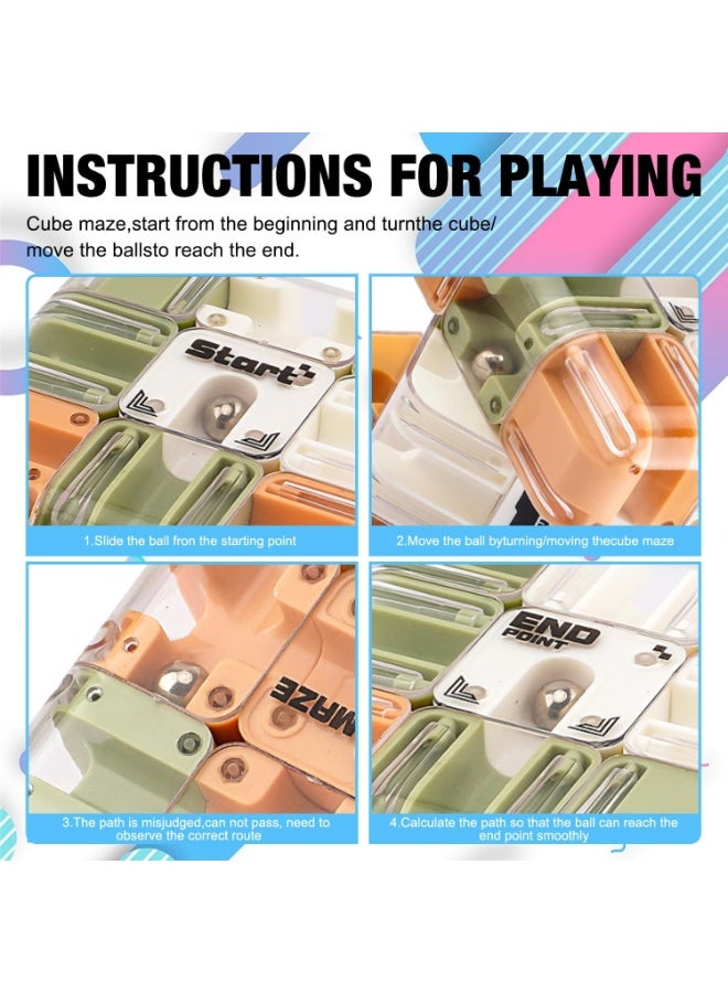 Large Rubik Race Game, 3D Maze Puzzle Games for Kids 8-12, Color-Match Puzzle Game, Education Sensory Toys Birthday Gift for Adults Kids 8 9+ Year Old Boy - Image 3