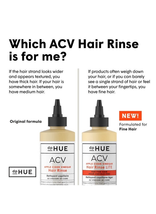 dpHUE - Apple Cider Vinegar Hair Rinse Lite 8.5 Oz Shampoo Alternative Hair & Scalp Cleanser Won’T Weigh Fine Hair Down Helps Remove Buildup & Protects Natural Hair Oils - Image 1