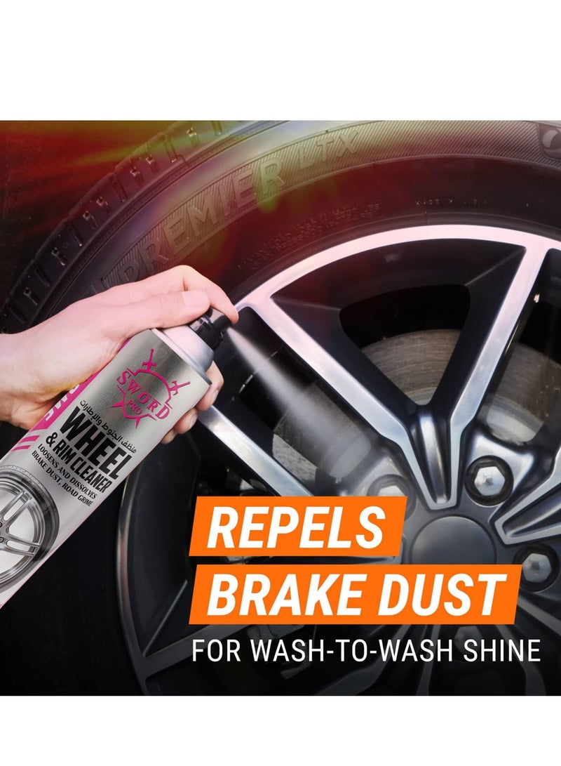 Sword Pro Wheel & Rim Cleaner SW-0014 – Fast Drying, Removes Brake Dust & Grime, Safe for All Wheel Finishes, 500ml - Image 2