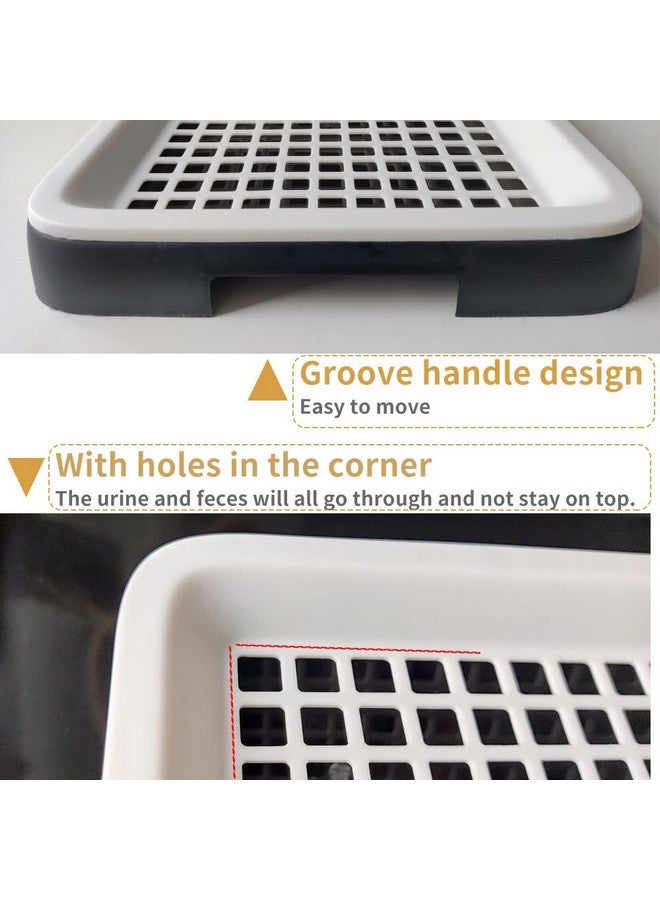Oncpcare Guinea Pig Litter Tray Pan with Grate for Cage - Small Animal Potty Trainer - Rattie, Chinchilla, and Pet Litter Box - Easy-Clean, Space-Saving Design - 9.8x7.6x1.18 in - Image 5