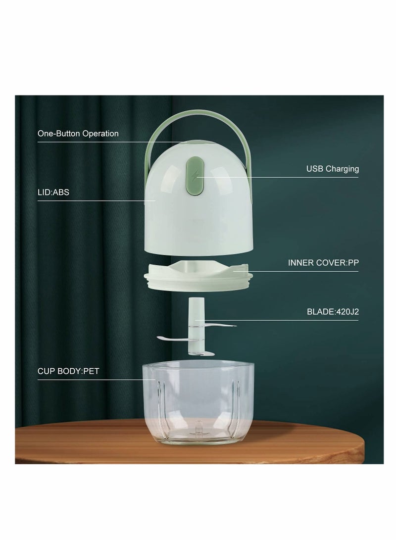 NIBEMINENT Mini Electric Food Chopper,Onion Garlic Chopper Mincer Portable food Processor for Vegetable Spices Seasoning Baby - Image 4